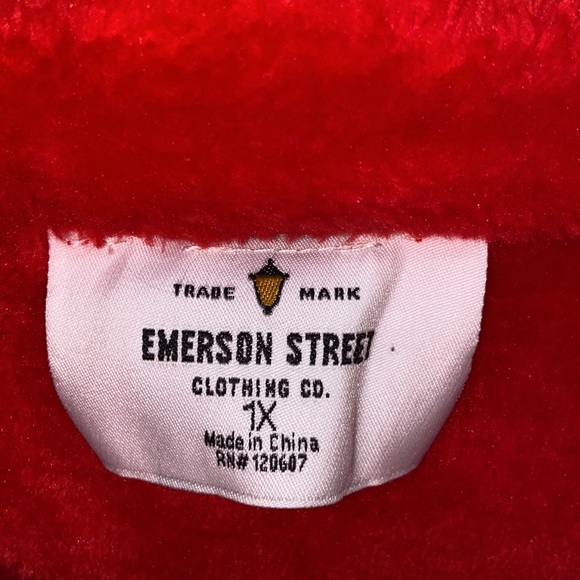 Emerson Street Nebraska Cornhuskers Red Fuzzy Soft Full Zip Jacket Size 1X - Picture 4 of 6